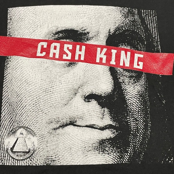 Boys size small 2 Monkeys Benjamin Franklin Cash King graphic t-shirt great cond - Picture 2 of 6